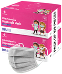 Care View Kids 4 Ply Protective Disposable Surgical Face Mask Grey
