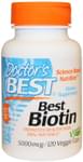 Doctor's Best Biotin 5000mcg Veggie Capsule |  For Healthy Hair, Skin & Nails