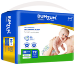Bumtum Ultrasoft Baby Diaper Pants, Cottony Soft High Absorb Technology (72 Each) Medium