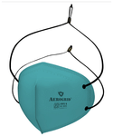 Aerogrid FFP2 6 Layer BIS Certified Premium N95 Mask Green with Adjustable Black Head Loop
