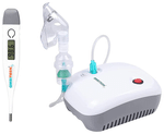 Ambitech Combo Pack of NC 11 Compressor Nebulizer Machine &  Digital Thermometer
