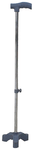 Fidelis Healthcare Mild Steel Adjustable Walking Stick 3 Leg with Plastic Base Grey