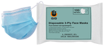 AIO Disposable 3-Ply Face Mask Universal Blue