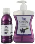 Cowpathy Combo Pack of Herbal Hand Wash Bottle 250ml with Refill 200ml Lavender