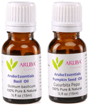 Aruba Essentials Combo Pack of Basil Oil & Pumpkin Seed Oil (15ml Each)