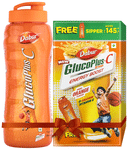 Dabur Glucoplus C Powder with Calcium & Vitamin C | Flavour Orange