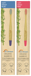 Dr. Morepen Organic Bamboo Toothbrush Adult Soft Blue and Pink