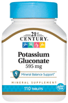 21st Century Potassium Gluconate 595mg Tablet