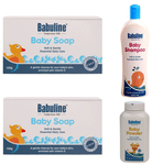 Babuline Combo Pack of 2 Baby Soap (100gm Each) & Baby Shampoo 200ml with Baby Powder 50gm Free