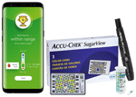 Accu Chek SugarView System Combo Pack of Accu-Chek SugarView 1 Color Card, Accu-Chek Active 10 Test Strip & Accu-Chek Softclix Kit