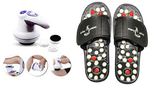 Dominion Care Combo Pack of Accu Paduka Accupressure Massage Slipper and Manipol Massager
