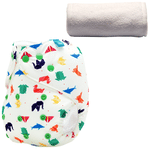 Bumberry Adjustable Reusable Cloth Pocket Diaper With 1 Three-Layer Microfiber Inserts for Babies Origami