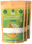 Foodstrong Sprouted Moong Instant Chilla/Dosa Mix (150gm Each) Chilli Chaat