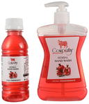 Cowpathy Combo Pack of Herbal Hand Wash Bottle 250ml with Refill 200ml Pomegranate