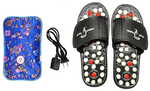 Dominion Care Combo Pack of Accu Paduka Accupressure Massage Slipper & Heating Pad