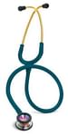 3M Littmann Classic II Pediatric Stethoscope, Rainbow-finish Chestpiece, Caribbean Blue Tube, 28 inch, 2153
