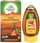 Anti-oxidants Combo of Organic India Tulsi Ginger Turmeric 25 Tea Bag and Dabur Honey Squeezy 225gm (Buy 1 Get 1 Free)