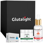 Glutalight Glutathione Skin Lightening/Brightening Combo Pack of Soap 75gm, Cream 50gm & Serum 30ml