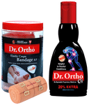 Dr Ortho Combo Pack of Pain Relief Oil 120ml & Crepe Bandage (8X4)