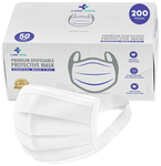Care View 3 Ply Premium Disposable Protective Surgical Face Mask with Ear Loops White