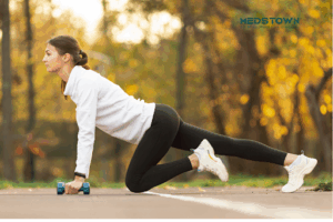 women doning exercice