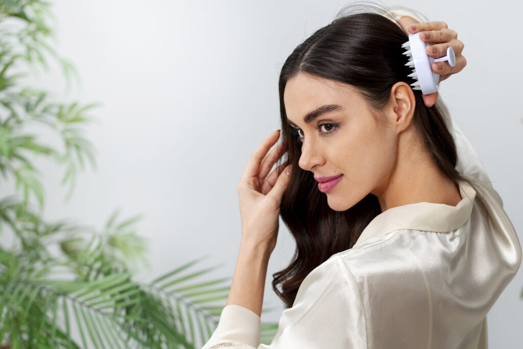 Top 6 Science-Backed Benefits of Moringa: Unlocking Nature’s Superfood 16 woman doing herself scalp massage