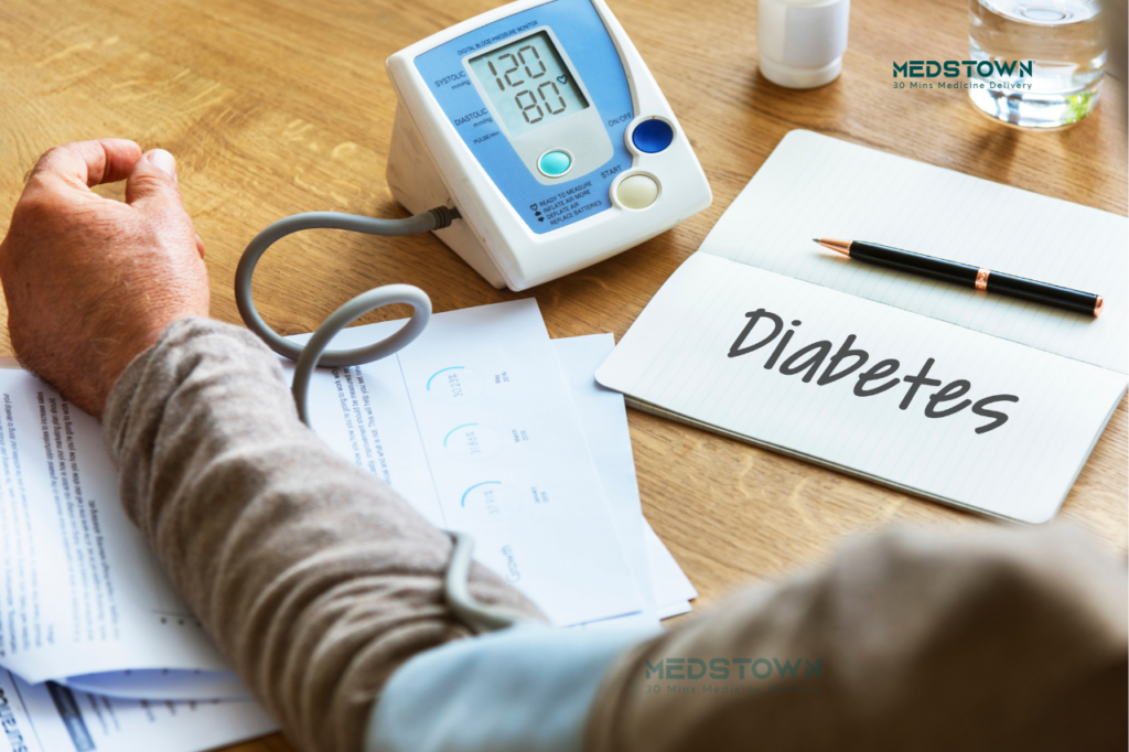Blood pressure monitor and diabetes notes